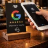Tarjeta NFC para Reseñas de Google en funcionamiento